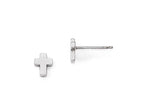 FJC Finejewelers 14k White Gold Polished Cross Post Earrings