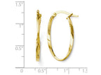 FJC Finejewelers 14k Yellow Gold Twisted Oval Hoop Earrings