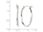 FJC Finejewelers 14k White Gold Twisted Oval Hoop Earrings
