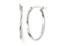FJC Finejewelers 14k White Gold Twisted Oval Hoop Earrings