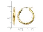 FJC Finejewelers 14k Yellow Gold Bright Cut Hinged Hoop Earrings