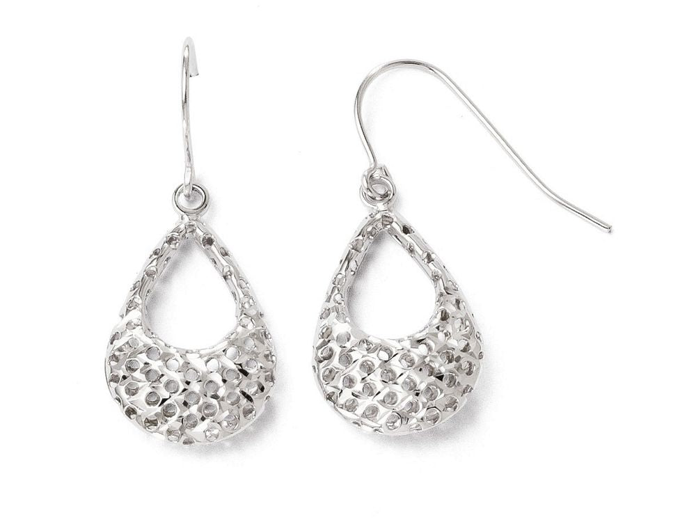 FJC Finejewelers 14k White Gold Shepherd Hook Earrings
