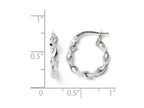FJC Finejewelers 14k White Gold Twisted Hoop Earrings