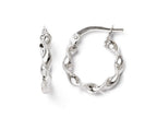 FJC Finejewelers 14k White Gold Twisted Hoop Earrings