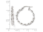 FJC Finejewelers 14k White Gold Twisted Hoop Earrings