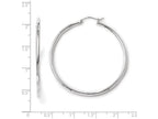 FJC Finejewelers 14k White Gold Polished 2mm Hoop Earrings