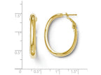 FJC Finejewelers 14k Yellow Gold Polished Oval Hoop Earrings