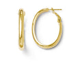 FJC Finejewelers 14k Yellow Gold Polished Oval Hoop Earrings