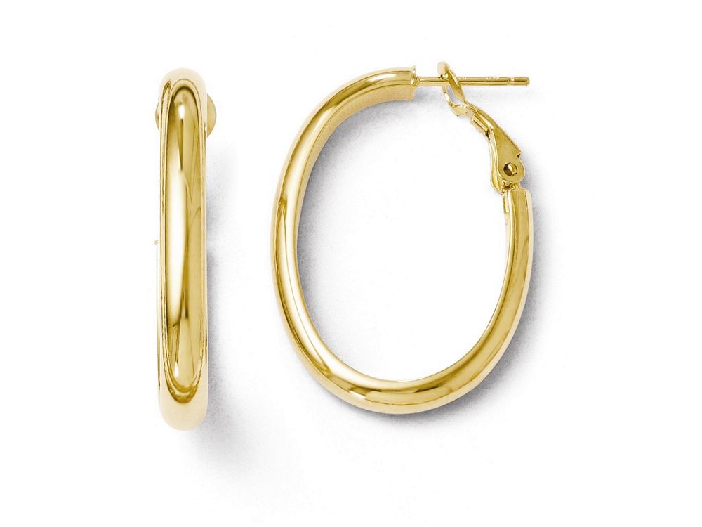 FJC Finejewelers 14k Yellow Gold Polished Oval Hoop Earrings