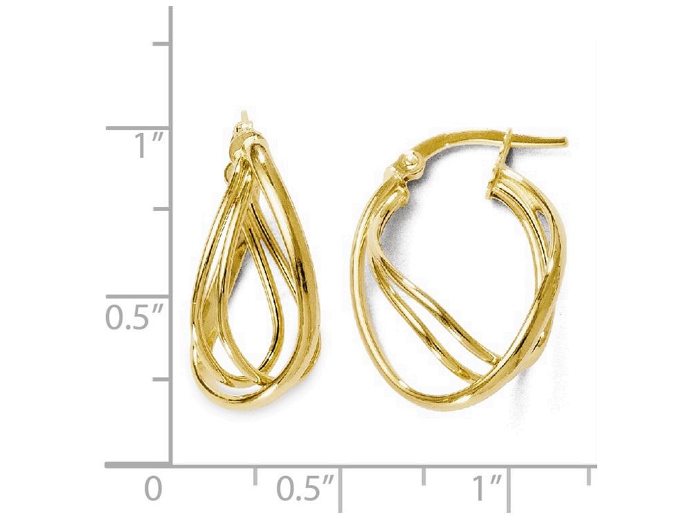 FJC Finejewelers 14k Yellow Gold Polished Twist Hoop Earrings