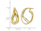 FJC Finejewelers 14k Yellow Gold Polished Twist Hoop Earrings