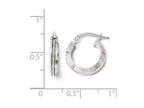 FJC Finejewelers 14k White Gold Polished Glimmer Infused Hoop Earrings