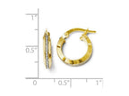 FJC Finejewelers 14k Yellow Gold Polished Glimmer Infused Hoop Earrings