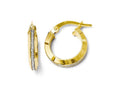FJC Finejewelers 14k Yellow Gold Polished Glimmer Infused Hoop Earrings