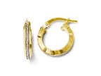 FJC Finejewelers 14k Yellow Gold Polished Glimmer Infused Hoop Earrings