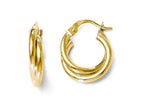 FJC Finejewelers 14k Yellow Gold Polished Twisted Double Hoop Earrings