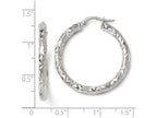 FJC Finejewelers 14k Foreverlite White Gold Polished And Textured Earrings