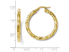 FJC Finejewelers 14k Yellow Gold Foreverlite Polished And Textured Hoop Earrings