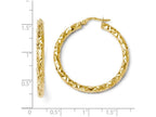 FJC Finejewelers 14k Yellow Gold Foreverlite Polished And Textured Hoop Earrings