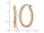 FJC Finejewelers 14k Foreverlite Rose Gold Polished And Textured Earrings