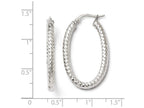 FJC Finejewelers 14k Foreverlite White Gold Polished And Textured Earrings
