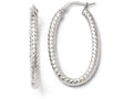 FJC Finejewelers 14k Foreverlite White Gold Polished And Textured Earrings