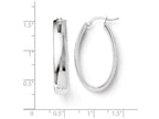 FJC Finejewelers 14k White Gold Polished Oval Hoop Earrings