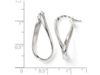 FJC Finejewelers 14k White Gold Polished Oval Twisted Hoop Earrings