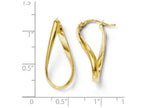 FJC Finejewelers 14k Yellow Gold Polished Oval Twisted Hoop Earrings