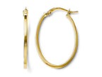 FJC Finejewelers 14k Yellow Gold Polished Oval Hoop Earrings