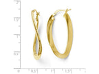 FJC Finejewelers 14k Yellow Gold Polished Twisted Oval Hoop Earrings