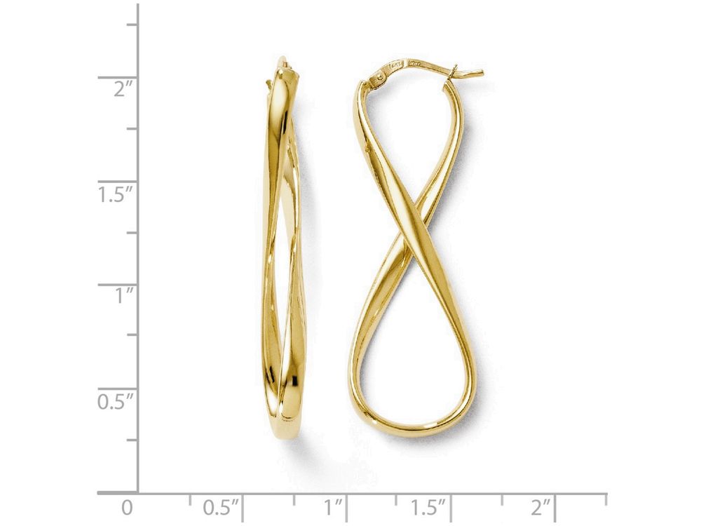 FJC Finejewelers 14k Yellow Gold Polished Infinity Hoop Earrings