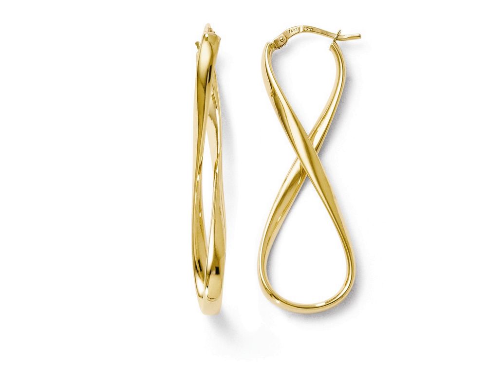 FJC Finejewelers 14k Yellow Gold Polished Infinity Hoop Earrings