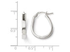 FJC Finejewelers 14k White Gold Polished U-shape Hoop Earrings