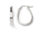 FJC Finejewelers 14k White Gold Polished U-shape Hoop Earrings