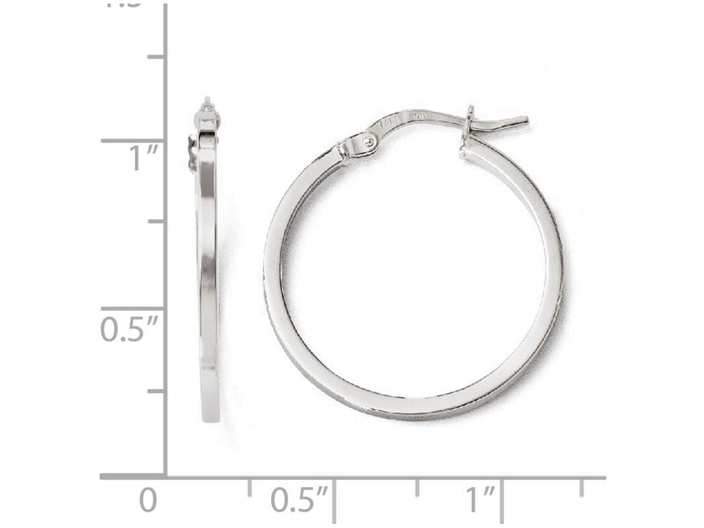 FJC Finejewelers 14k White Gold Polished Hoop Earrings