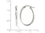 FJC Finejewelers 14k White Gold Polished Oval Hoop Earrings