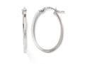 FJC Finejewelers 14k White Gold Polished Oval Hoop Earrings