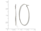 FJC Finejewelers 14k White Gold Polished Oval Hoop Earrings
