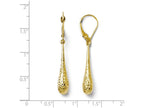 FJC Finejewelers 14k Yellow Gold Bright Cut Dangle Leverback Earrings