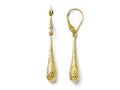 FJC Finejewelers 14k Yellow Gold Bright Cut Dangle Leverback Earrings