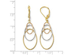 FJC Finejewelers 14 kt Tri Color Gold Dangle Leverback Earrings