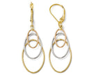 FJC Finejewelers 14 kt Tri Color Gold Dangle Leverback Earrings