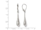 FJC Finejewelers 14k White Gold Bright Cut Dangle Leverback Earrings