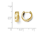 FJC Finejewelers 14k Yellow Gold Polished And Satin Hinged Hoop Earrings