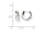 FJC Finejewelers 14k White Gold Polished And Satin Hinged Hoop Earrings