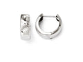 FJC Finejewelers 14k White Gold Polished And Satin Hinged Hoop Earrings