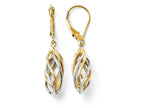 FJC Finejewelers 14 kt Two Tone Gold Polished Leverback Earrings