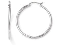 FJC Finejewelers 14 kt White Gold 2mm Large Hoop Earrings