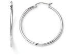 FJC Finejewelers 14 kt White Gold 2mm Large Hoop Earrings
